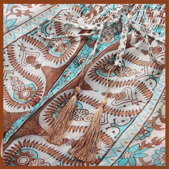 Front Slit Button Front Boho 3/4 Slv Lightweight - Picture 12 of 14